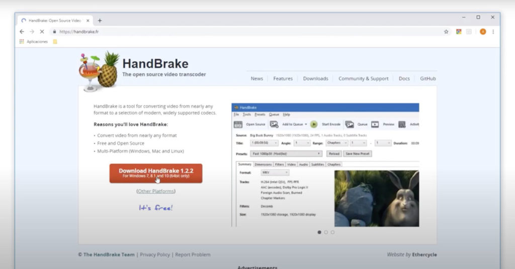 Programa HandBrake