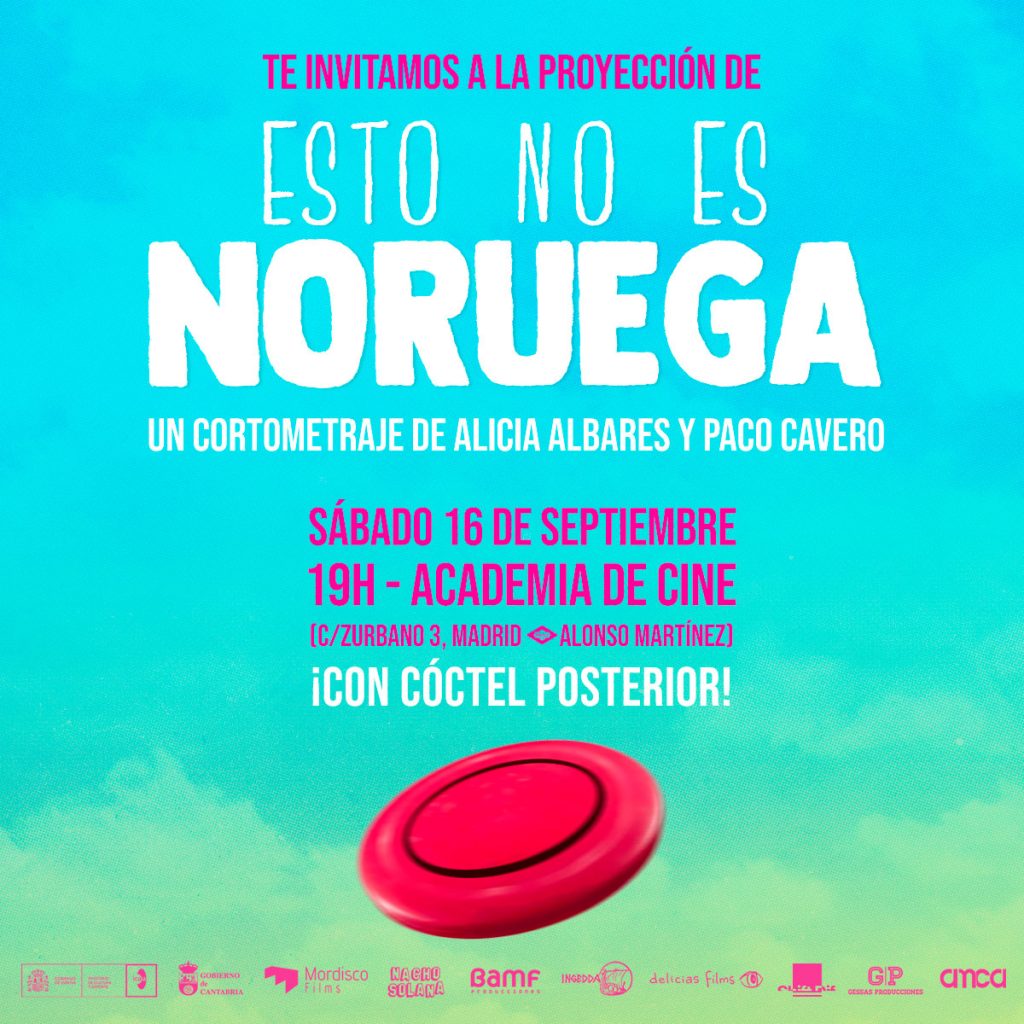 Pase especial del cortometraje Esto no es Noruega en la Academia de Cine de Madrid Pase especial del cortometraje Esto no es Noruega en la Academia de Cine de Madrid